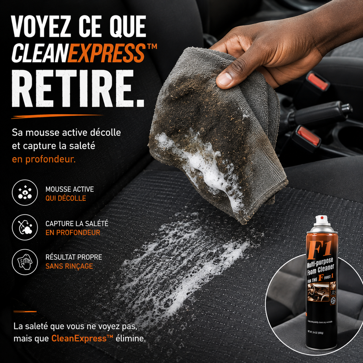 CleanExpress — Mousse Nettoyante Multi-Surfaces Sans Rinçage